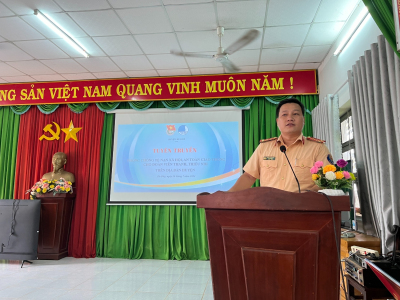 Đồng chí Phạm Văn Nguyên – Đội trưởng Đội CSGT – Bí thư Đoàn cơ sở Công an huyện