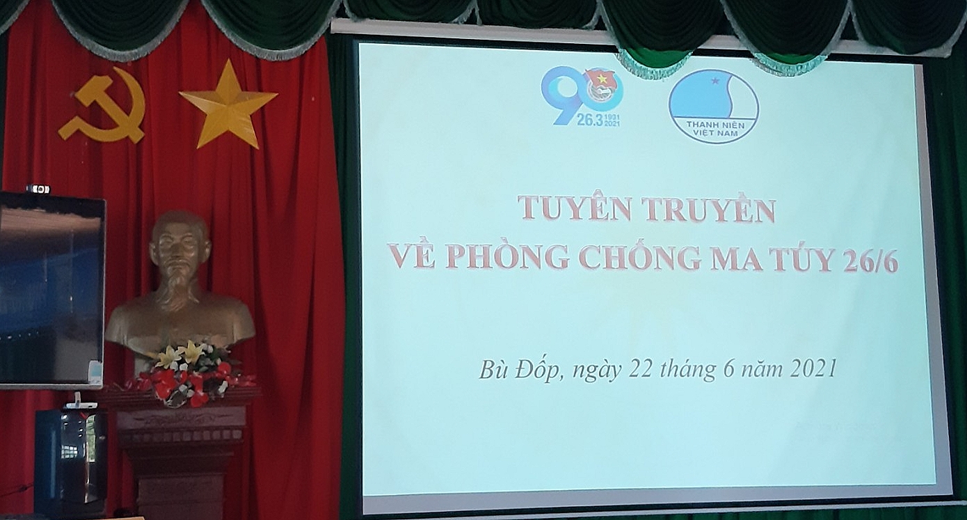 Huyện Đoàn – Hội LHTN Việt Nam huyện Bù Đốp:Tuyên truyền hưởng ứng Tháng hành động phòng, chống ma túy trong đoàn viên, thanh thiếu niên