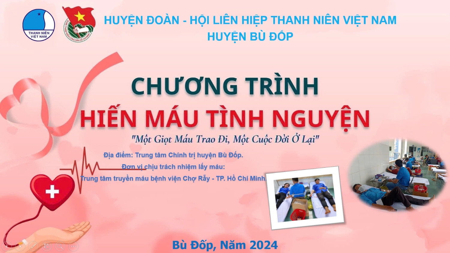 TUỔI TRẺ BÙ ĐỐP ĐẢM BẢO CHỈ TIÊU HIẾN MÁU TÌNH NGUYỆN